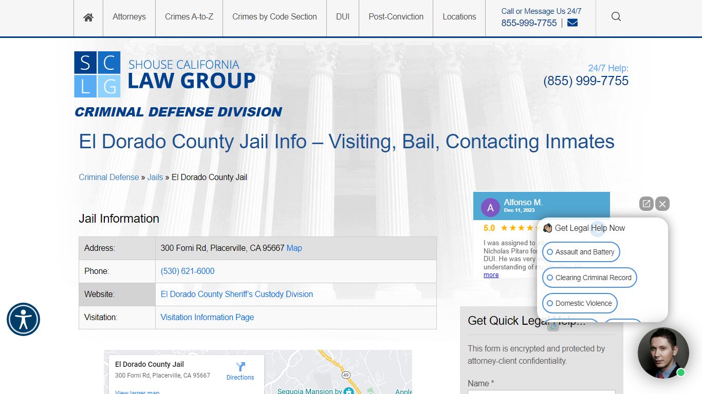 El Dorado County Jail Info – Visiting, Bail, Contacting Inmates